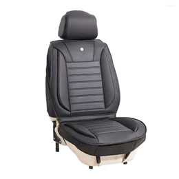 Car Seat Covers 1x Universal PU Leather Cover Cushion Back Support Waist Massage