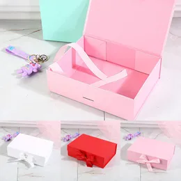 Gift Wrap 1st Clamshell Folding Box Rian Pure Color Simple Cosmetic Candy Wedding Birthday