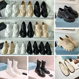 Desinger Casual Buty Kobiety Monolit Minolity Chocolate Hoafer jasne skórzane buty guma grube trampki dolne klasyczne grube okrągłe trenery