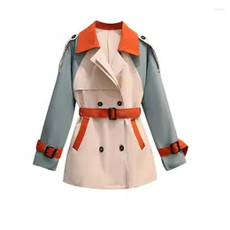 Women's Trench Coats Chic Short Coat Female 2022 Fashion Spring Autumn Windbreaker Loose Casual Women Outerwear Casaco Feminino 4XL