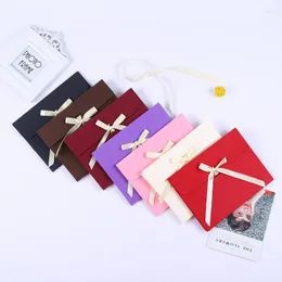 Gift Wrap Large Po Envelope Packaging Case Paper Postcard Box For Silk Scarf With Ribbon LX7596