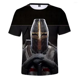 Men's T Shirts Knights Templar 3D Shirt Men/Women Fashion Harajuku Tshirts Cool Casual Short Sleeve Boysgirls Tee O-Neck Men's Unisex