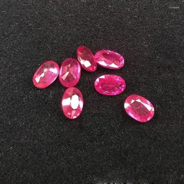 Rings de cluster Rubi natural Real Ruby Loose 1 PC Para montagem em prata e ouro DIY Mulheres tocam acessórios de jóias finas presentes da festa