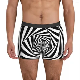 Mutande Occhi in bianco e nero Intimo Aperture Spiral Modern Abstract Pantaloncini da uomo Slip Funny Trunk Trenky Customs Oversize