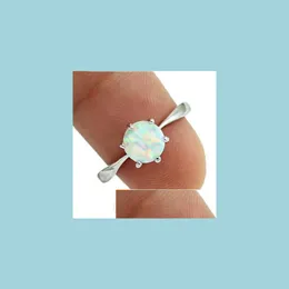 Bandringe Einfache Frauen Opal Fingerring Für Damen Krappenfassung Naturstein Ringe Weibliche Modeschmuck Verlobung Wedd Sexyhanz Dhibk