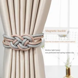 Curtain Poles 2Pcsset Magnetic Curtain Tieback Buckle Strap Holdbacks Magnet Clip For Curtain Rod Tie Backs Hanging Belts Rope Accessoires 221008