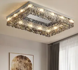 Luxury LED Hanging Chandeliers Modern K9 Crystal Ceiling Lamp For Bedroom Living Dining Room Kitchen Home Decora Indoor Lighting
