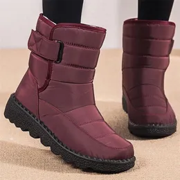 Boots Women Winter Snow With Platform Shoes Low Heels Waterproof Ankle Female Botas De Mujer 221010