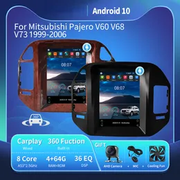 Автомобильный DVD Радиоплеер для Mitsubishi Pajero V60 V68 V73 1999-2006 Tesla Vertical Screen Navigator GPS Android Stereo Receiver 2 Din Din