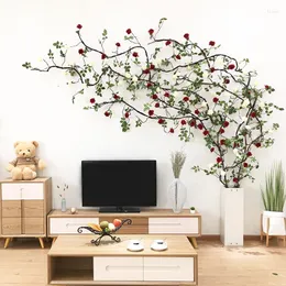 Dekorative Blumen 300 cm künstliche hängende gefälschte Schnur Seidenrosen Ranke Kunststoffpflanzen Rattan Girlande Kranz Hochzeit Home Party Dekorationen