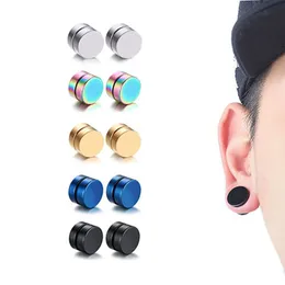 Punk rostfritt st￥l m￤n starka magnet studs set icke piercing ￶ronklipp￶rh￤ngen f￶r pojkv￤n ￤lskare smycken g￥va