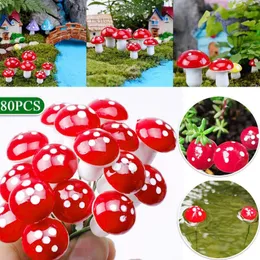 Garden Decorations Artificial Mini Mushroom Foam Plant Bonsai Miniatures Fairy Moss Succulent Pots Ornaments For Home DIY Crafts