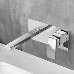 حوض الحمام حنفيات الفولاذ المقاوم للصدأ وحوض البارد الحنفية الجدار مثبتة على مقبض واحد غسل حوض الاستحمام الذهبي غسل