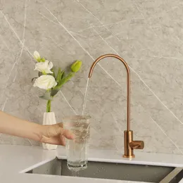 Kitchen Faucets Rose Gold Water Drinking Faucet Brushed Golden Filter Purifier