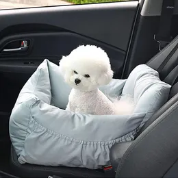 Fundas de asiento de coche para perros, perrera de peluche pequeña y mediana en invierno para mantener el calor, desmontar, lavar un nido de almohadilla de seguridad para mascotas de doble uso