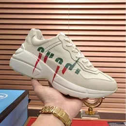 Obuwie Projektant Trampki Trenerzy Platforma Multicolor Mouth But Vintage Chaussures Skórzana gruba podeszwa Sneaker para butów 35-46 rozmiar