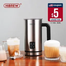 Other Kitchen Tools HiBREW 4 in 1 Milk Frother Frothing Foamer Fully automatic Milk Warmer Cold Latte Cappuccino Chocolate Protein powder M3 221010