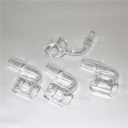 Rökning Sugar Cube Quartz Banger Nail Square Quartz Bangers 14mm 10mm hane 2mm tjock sida för glasvattenrör bong dab rigg