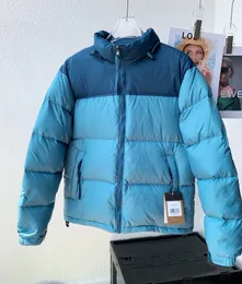 デザイナーのフグジャケットダウンコートフルジップ刺繍の男性冬のアウトウェアパーカーサイズS-xxl