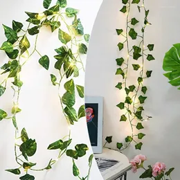 Strings 2M LED Leaves Ivy Leaf Garland Fairy String Lights USB Lamp Party Garden Decor For Indoor Outdoor Christmas Holiday
