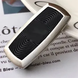 fashion money clip stainless steel black rubber pattern moneyclips for men and women no have box268K