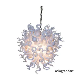 Modern Crystal Chandeliers Handmade Blown Pendant Lamps wiht LED Bulbs Luxury Art Elegant Contemporary Glass Chandelier Fancy Ceiling Lighting LR058