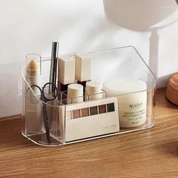 Depolama Kutuları Banyo Kozmetik Kutusu Şeffaf Plastik Ayna Dolabı Ruj Güzellik Fırça Makyaj Organizatör