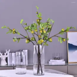 装飾的な花高品質の人工果物イチジク葉の枝の花のアレンジメントホームパーティーオフィスの装飾偽のベリー植物