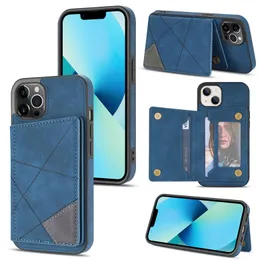 Folio Rhombus Pattern Кожаный телефон для iPhone SE2 SE3 Samsung Galaxy S22 Ultra S21 S20 S21FE S02FE NOTE20 A12 A52S A52 5G A51 A71 A53 SLIM Business Shell Shell Shell Shelp Shell.