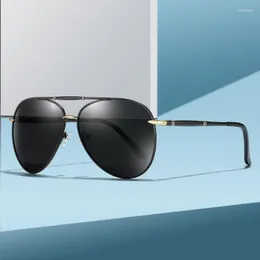 Sonnenbrille Klassische polarisierte Herrenbeschichtung Fahren mit Sonnenbrillen M￤nnlich UV400 Schattierungen Metall Brillen Gafas de Sol Para Hombre
