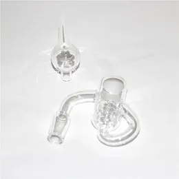 Sigara Beracky 20mm 24mm Elmas Düğüm Eğimli Kenar Yuvarlak Dip Kuvars Banger Enail 10mm 14mm 18mm Erkek Kadın E Çivi Bonger Cam Bongs için