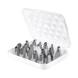 Bakeware Tools 29 st Cupcake Kök munstycke återanvändbara professionella bakmaterial rostfritt stål hem kakor dekorera rörtipsuppsättning bakverk