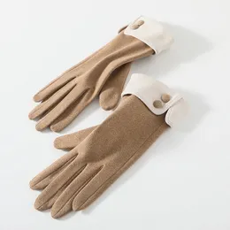 guanti termici new fashion N178 Guanti imbottiti da donna autunno/inverno per stare al caldo durante la guida all'aperto