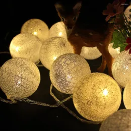 Strings Connectable 5M Led Christmas String Lights Outdoor Indoor 6cm Big Cotton Ball Light 20 AC 220V / 110v Garland Patio