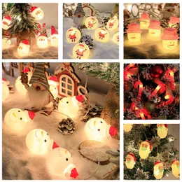 Strings Christmas String Lights LED Crutch Santa Garland For Halloween Holiday Home And Outdoor Decor Bedroom