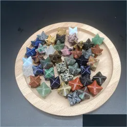 Kamień 1m Octagon Gwiazdy Kształt Kryształ Merkaba Kamień naturalny DIY Chakra Wiccan Reiki Healing Energy Ochrona Dekoracja Dekoracja dhbnj