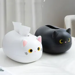 Tissue Boxes Napkins Kawaii Cat Kitchen Napkin Storage Wc Paper Container Desktop Toilet Holder Nordic Style Home Decoration 221008