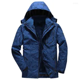 Hunting Jackets Men Winter 3in1 Waterproof Windproof Outdoor Hiking Climb Anti-Fouling Thick Warm Fleece Breathable Windbreaker