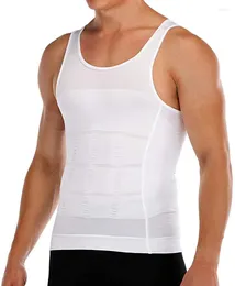 Men's Body Shapers Men's Mens Slimming Shaper Vest To Hide Man Boobs Shapewear Compression Shirt Abs Abdomen Slim Undershirt