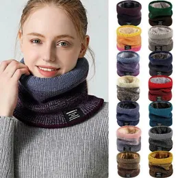 Camping & Hiking Outdoor Hats Winter windproof Fleece Ring Bandana Knitted Warm Solid Scarf Neck Thick Cashmere Hot Handkerchief Warm Scarves for Men Women