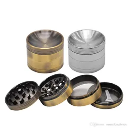 smoking accessory CHROMIUM CRUSHER Premium Concave Metal Herb Grinders 4Layers 40/56/63mm Zinc Alloy Concaves Surface Tobacco Herbs Hand Muller bong