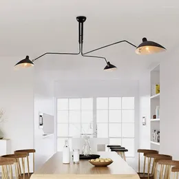 Światła sufitowe Nowoczesne żyrandole pająka LED Żelazny żyrandol do salonu Sypialnia Badanie Nordic Decor Decor Industrial Lighttions