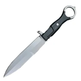 H1010 Outdoor Survival Straight Knife N690 White Stone Wash / Black Titanium Coating Blade Full Tang Nylon Plush Glass Fiber Tactical Knives with Kydex