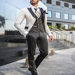 新しい男性Tuxedos Groom Wear Weding Suits Three Piecesフォーマルプロムビジネスマンブレザー