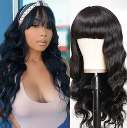 Synthetic Wigs New Wig Women's Air bangs Long curly hair Black big waves Long hair Yiwu 221010