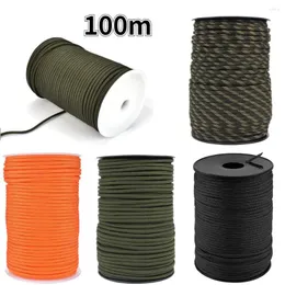 Outdoor Gadgets 100m Dia.3/4mm 5/9 Stand Cores Parachute Cord Lanyard Camping Rope Climbing Hiking Survival Equipment Tent Accessories