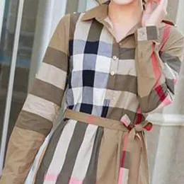 Designer Brand women's Dress plaid skirt fashion casuals wear Casual Dresses Long sleeve Luxurys Fit Clothing dresses women sweaters Joker T-shirt Europe America S-XL