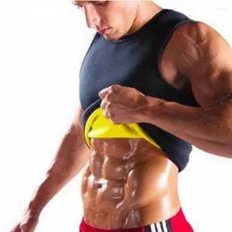 Erkek tank üstleri erkekler spor salonu neopren yelek sauna ultra ince giyim kolsuz ter gömlek gövdesi şekillendirici zayıflama korse artı 4xl