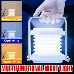 3 cores LED LED Nightlight Bedroom Night Lights USB Lâmpada recarregável para a decoração de casa Decoração por portátil LeDa de cabeceira iluminada LED