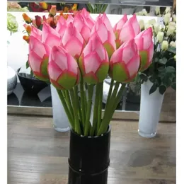 Yapay Çiçekler Canlı 78cm Arictifail Silk Lotus Bud Hotel ve Restoran Dekoratif Çiçek Yapay Gölet Simülasyon Bitkisi